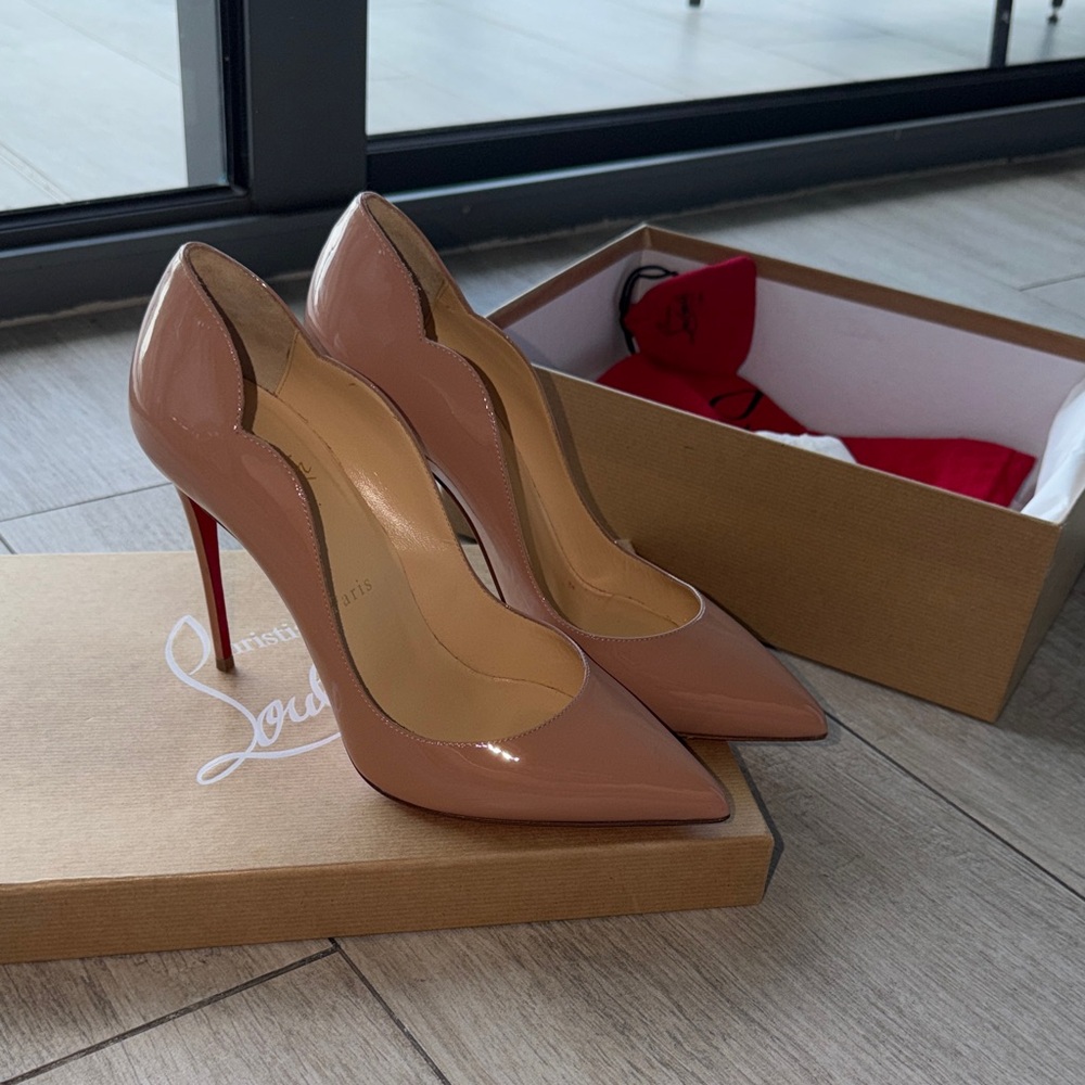 Christian Louboutin Blush Patent Leather Heels